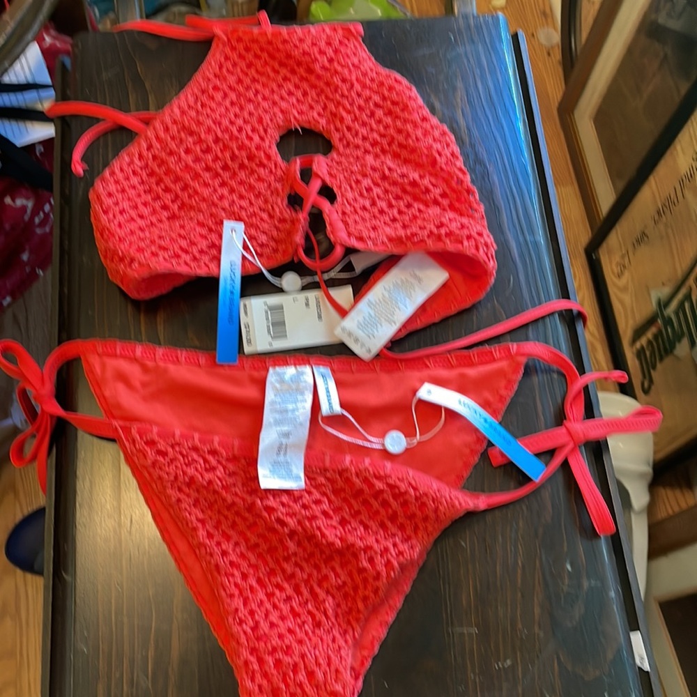 Lucky Brand NWT Pimento Los Cabo’s Crochet Bikini